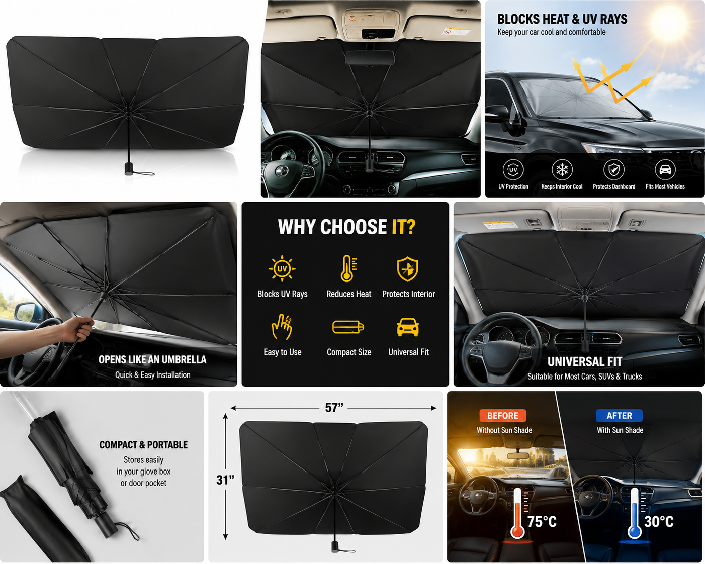 Car Windshield Sun Shade